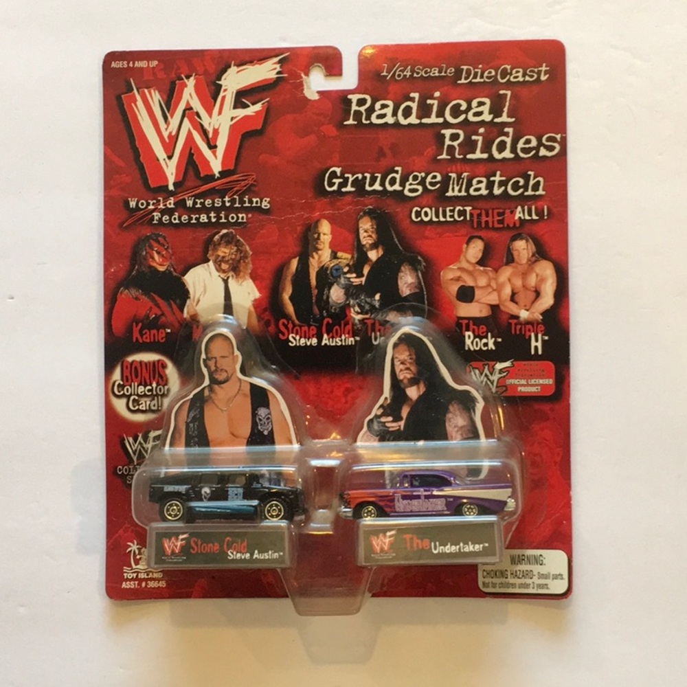 WWF Radical Rides Grudge Match Die Cast Cars. Stone Cold Vs. The Undertaker.